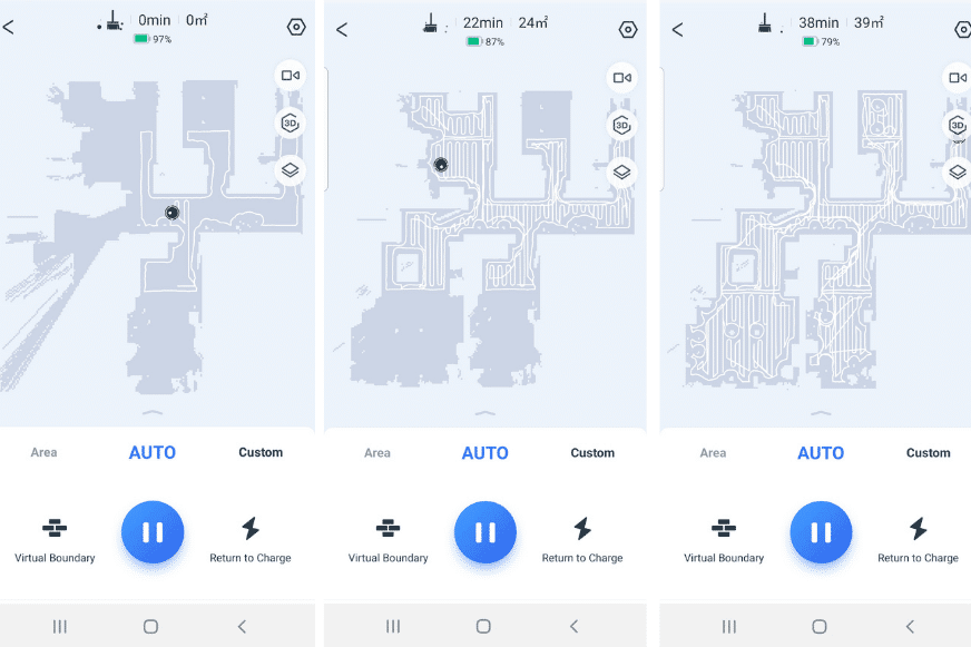 In der Ecovacs Home App siehst Du live, wie der Deebot T9 AIVI eine Karte von Deiner Wohnung erstellt.